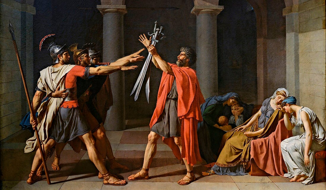 Le Serment des Horaces, Jacques-Louis David (1784)