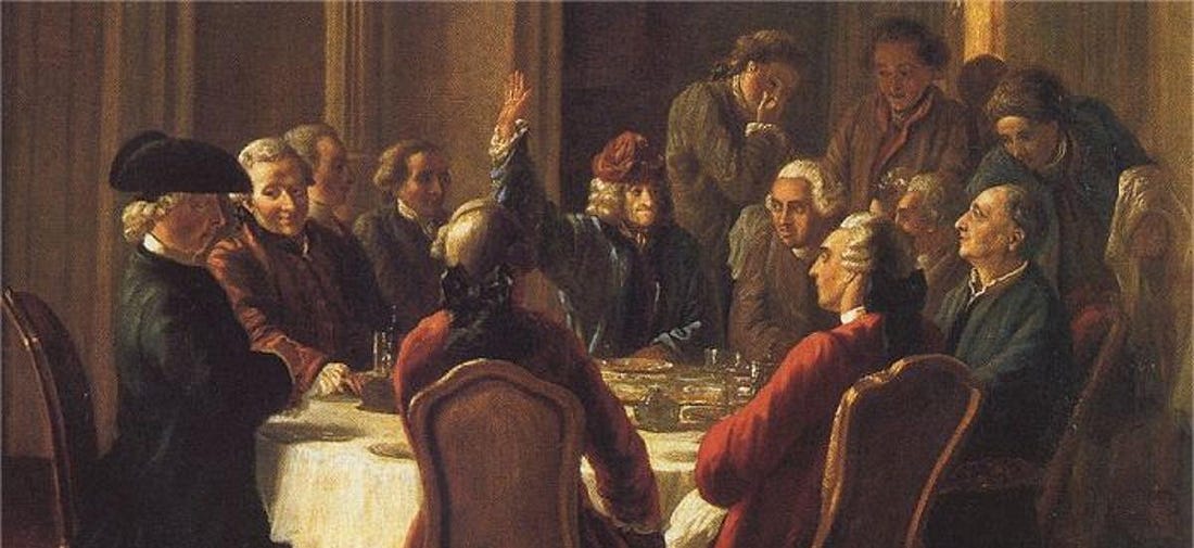 Jean Huber, Le Dîner des philosophes (1772)