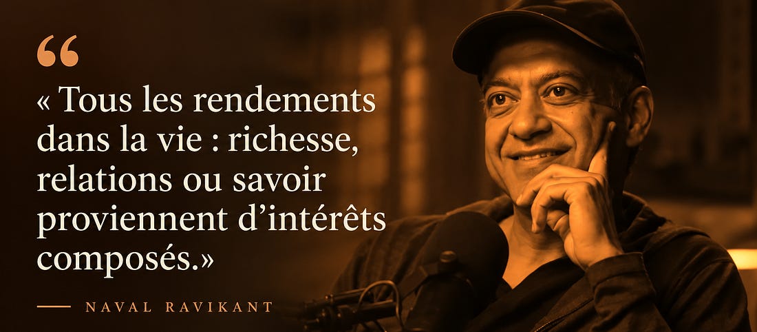 Citation de Naval Ravikant sur les intérêts composés