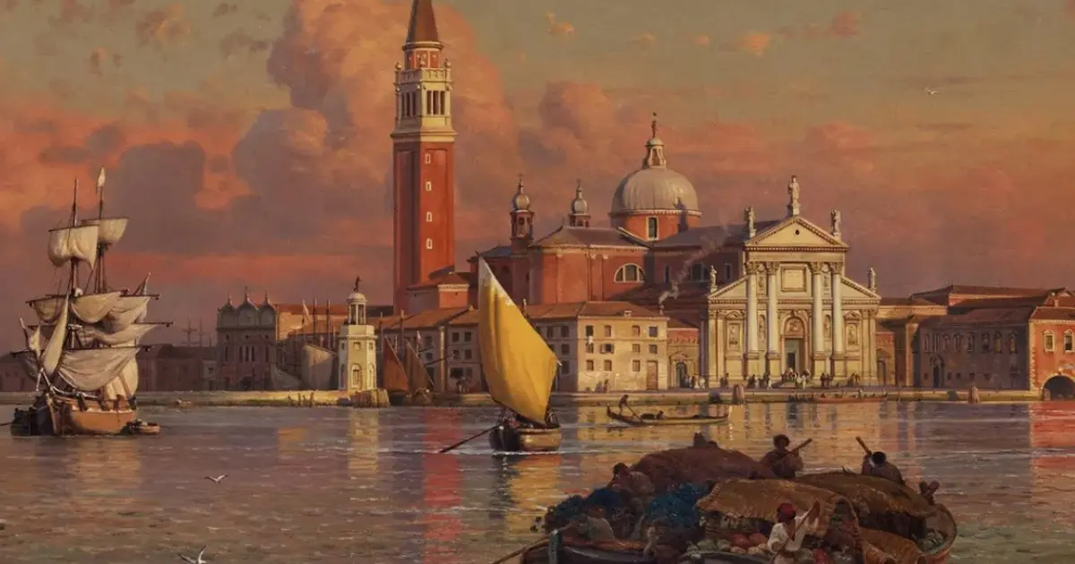 Vue de Venise, San Giorgio Maggiore au crépuscule
